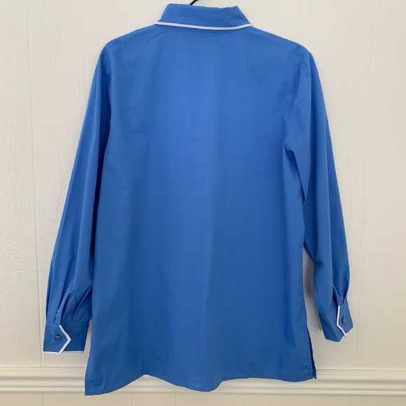 VTG Bob Mackie Wearable Art embroidered blue button down shirt size M - Picture 3 of 7